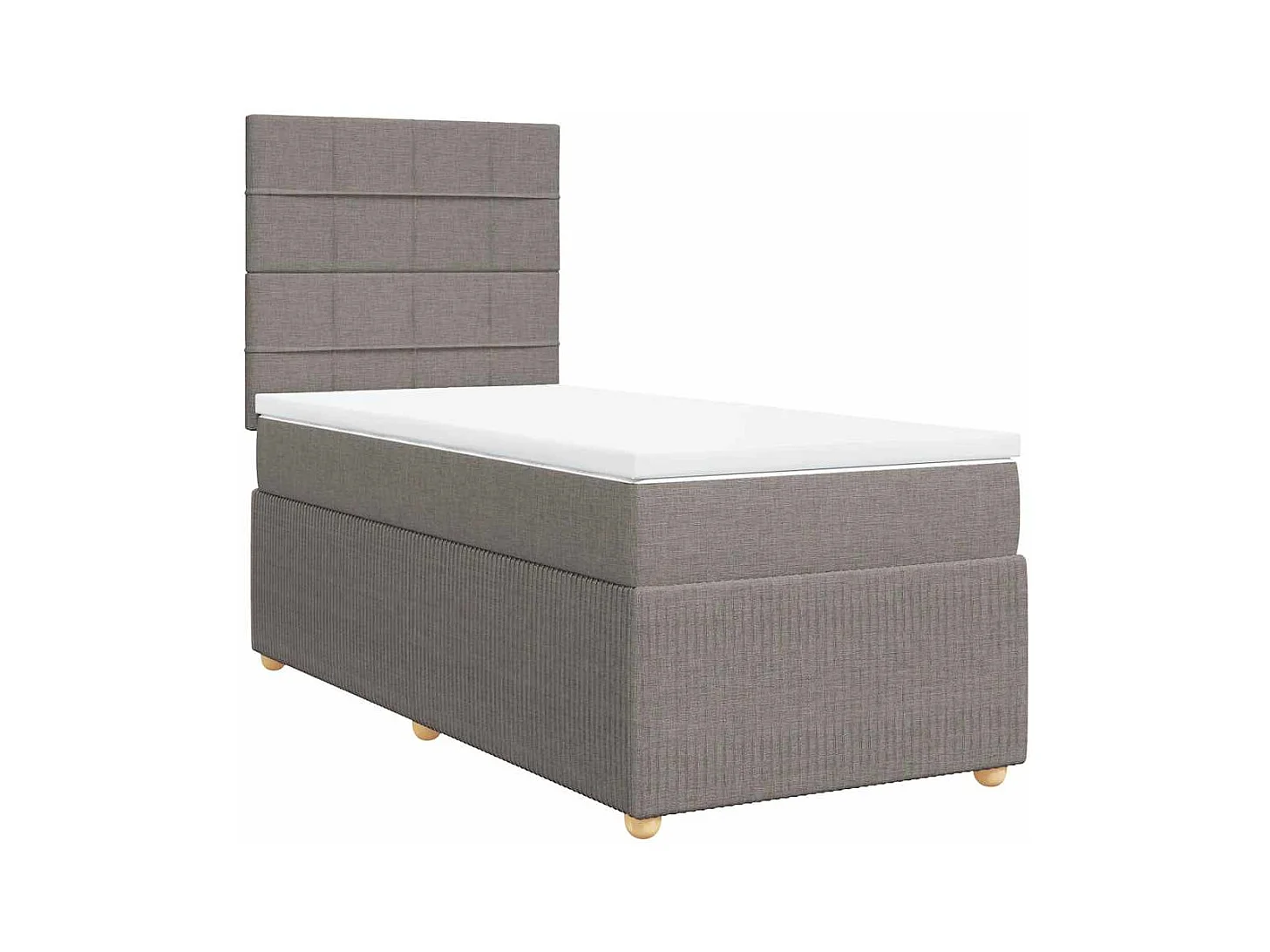 Boxspringbett mit Matratze Taupe 80x200 cm Stoff