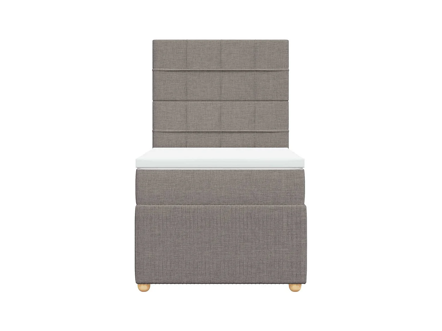 Boxspringbett mit Matratze Taupe 80x200 cm Stoff