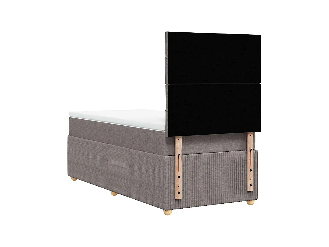 Boxspringbett mit Matratze Taupe 80x200 cm Stoff