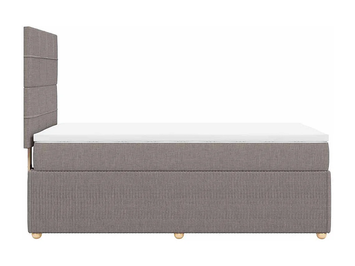 Boxspringbett mit Matratze Taupe 80x200 cm Stoff