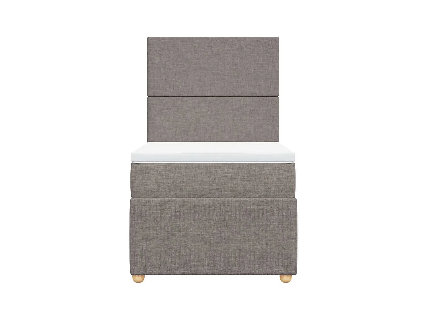 Cama com molas/colchão 80x200 cm tecido castanho-acinzentado