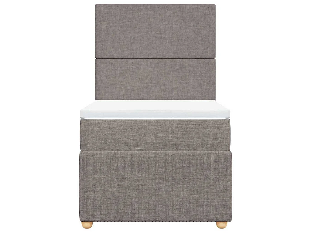Boxspring met matras stof taupe 80x200 cm