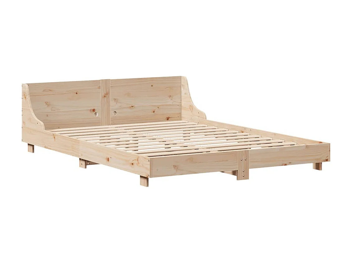 Cama sem colchão 135x190 cm madeira de pinho maciça