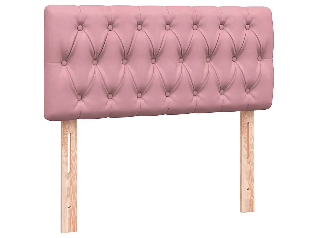 Boxspringbett mit Matratze Rosa 80x220 cm Samt