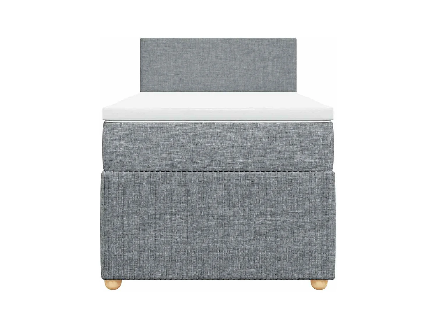 Giroletto a Molle con Materasso Grigio Chiaro 80x200 cm Tessuto