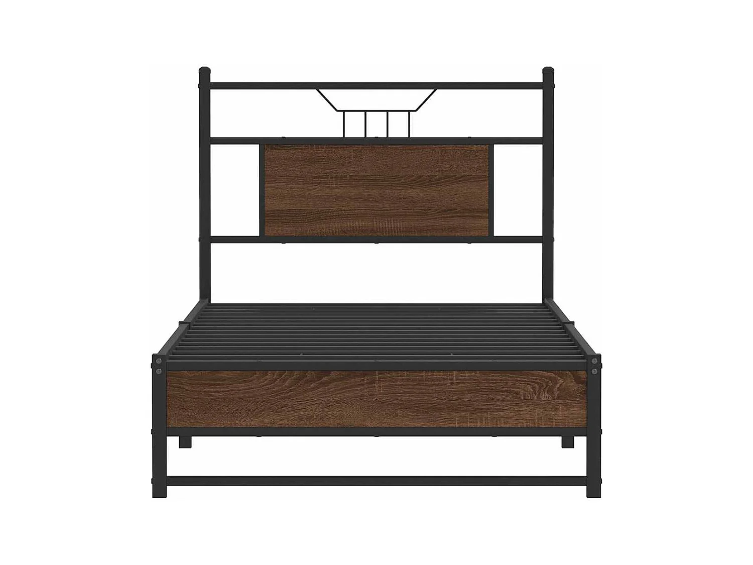Bettgestell ohne Matratze Braun Eiche 75x190 cm Holzwerkstoff