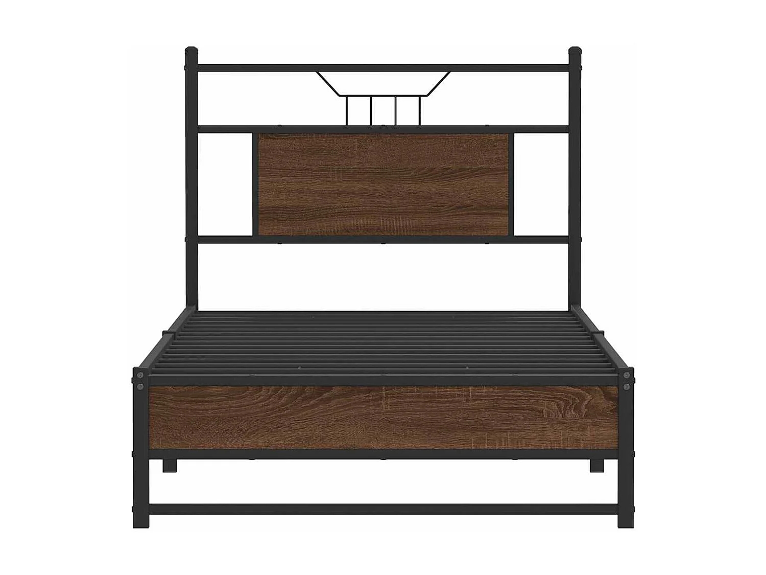 Cadre de lit sans matelas chêne marron 75x190cm bois ingénierie