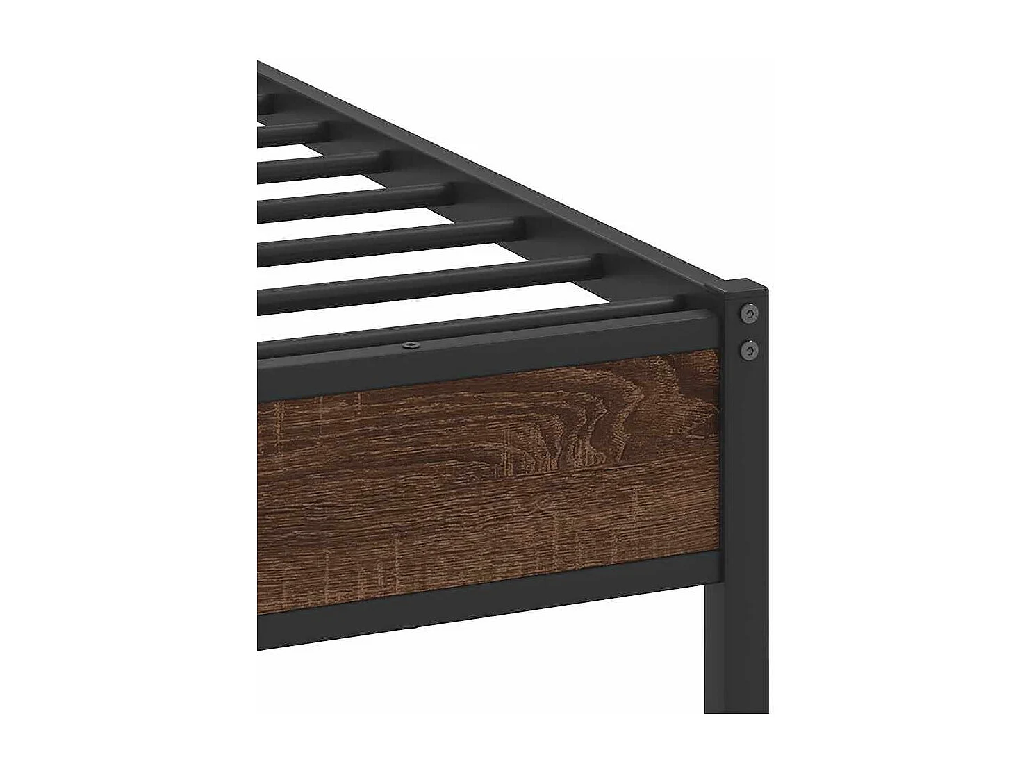 Cadre de lit sans matelas chêne marron 75x190cm bois ingénierie