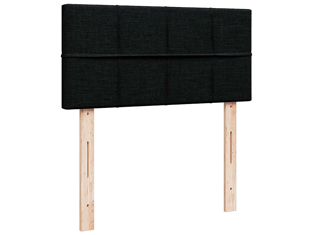 Cama com molas/colchão 80x200 cm tecido preto