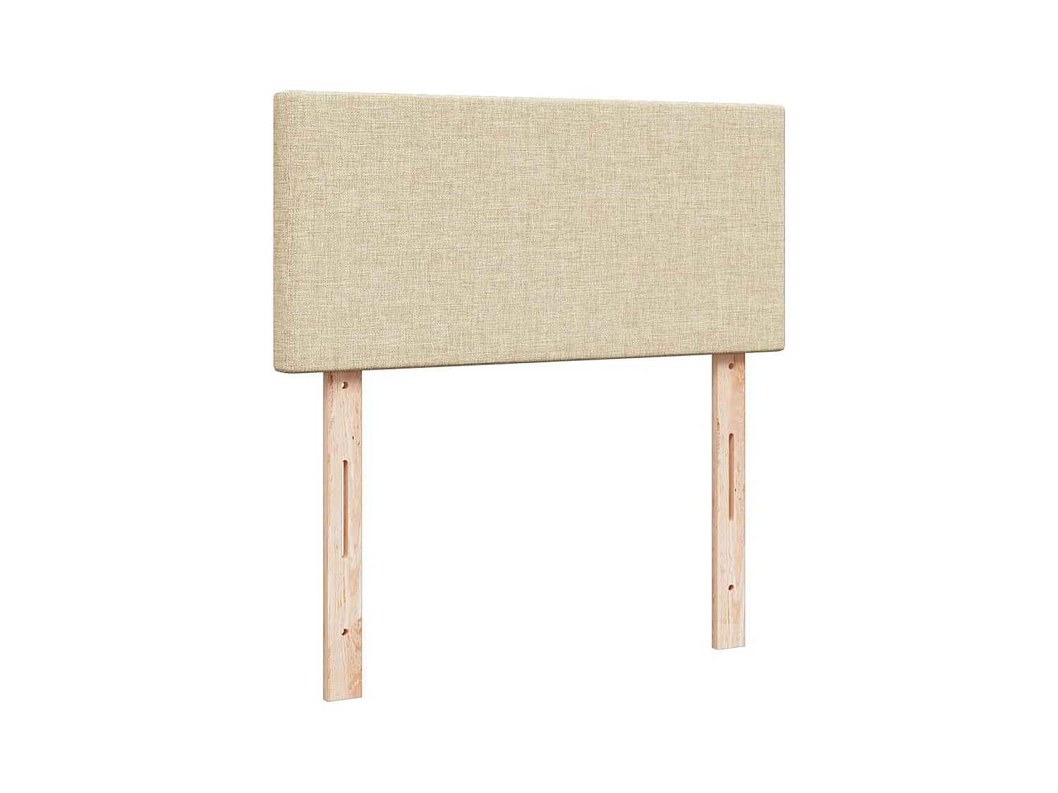 Sommier à lattes de lit avec matelas Crème 80x200 cm Tissu