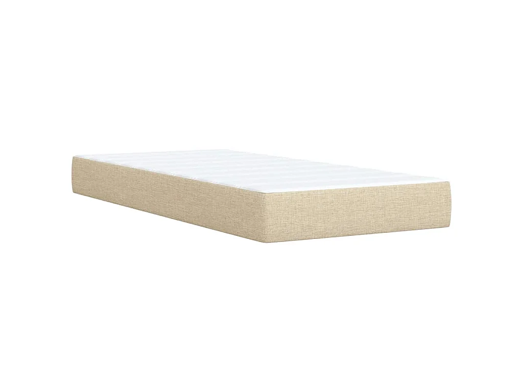 Boxspringbett mit Matratze Creme 80x200 cm Stoff