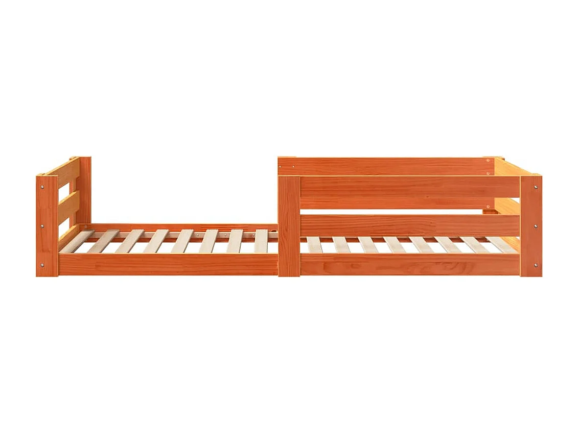 Letto senza Materasso Marrone Cera 75x190 cm in Legno di Pino