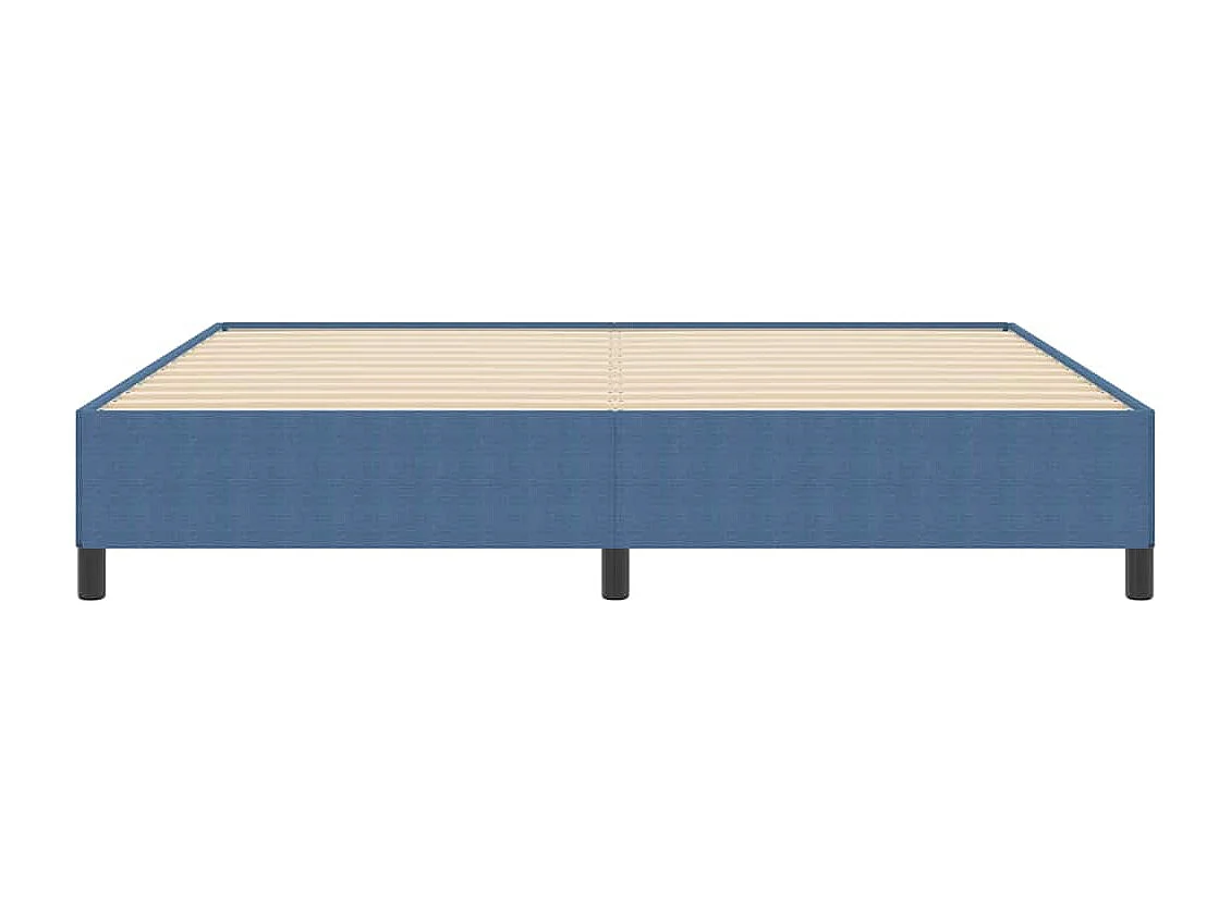 Cadre de lit Bleu 200 x 200 cm Tissu en velours côtelé