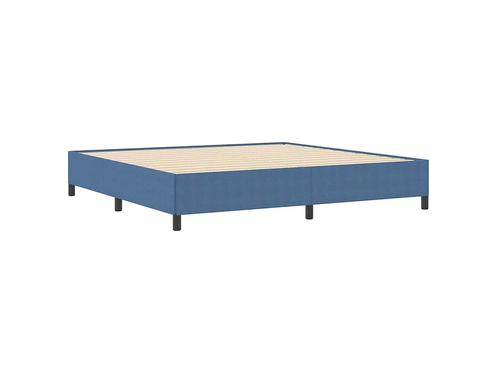 Boxspringbed Blauw 200 x 200 cm Katoen Stof