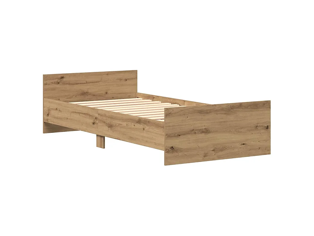 Bettgestell ohne Matratze Artisan-Eiche 75x190 cm Holzwerkstoff
