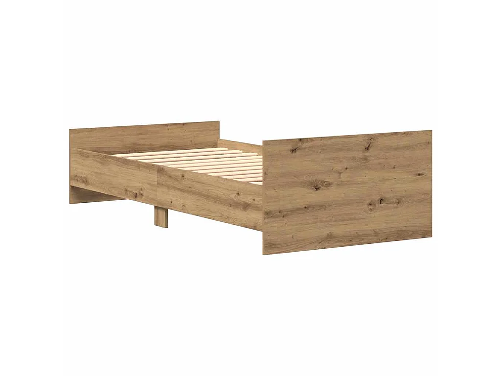 Bettgestell ohne Matratze Artisan-Eiche 75x190 cm Holzwerkstoff