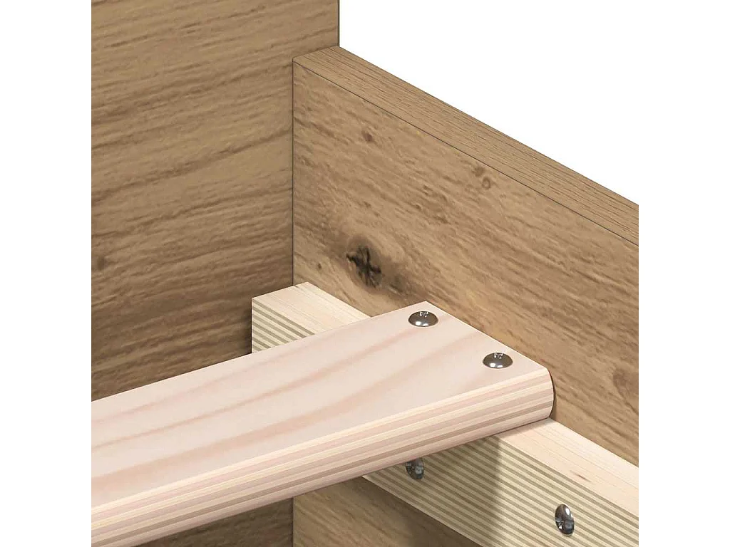 Bettgestell ohne Matratze Artisan-Eiche 75x190 cm Holzwerkstoff