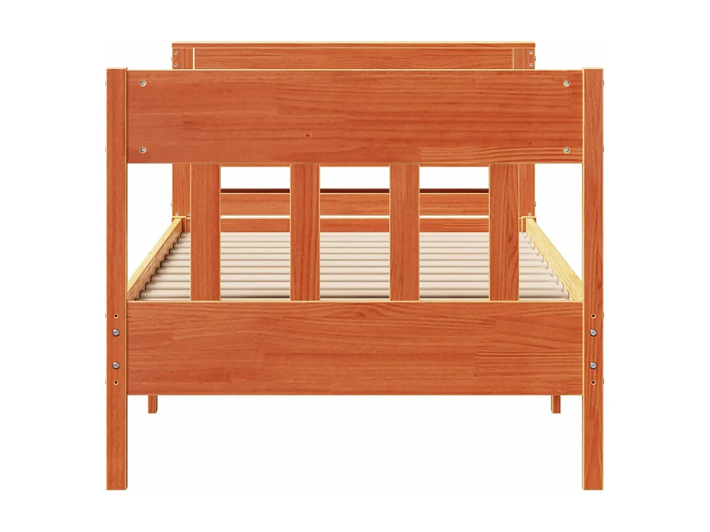 Cadre de lit sans matelas cire marron 75x190 cm bois pin massif