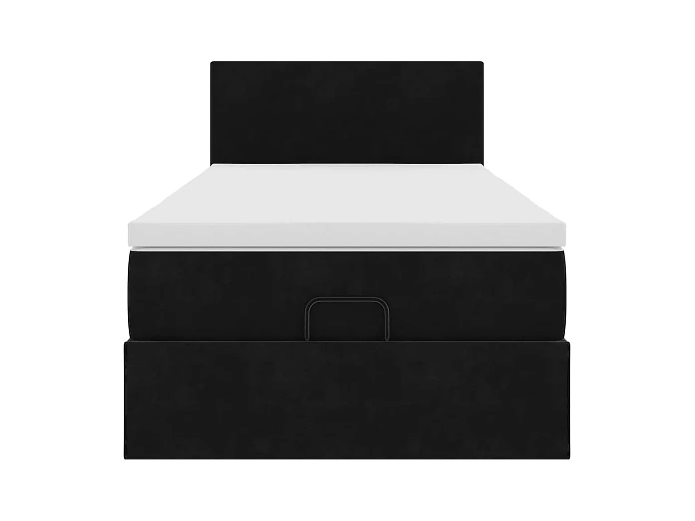 Bed poef met matras en LED's 80x200 cm fluweel zwart