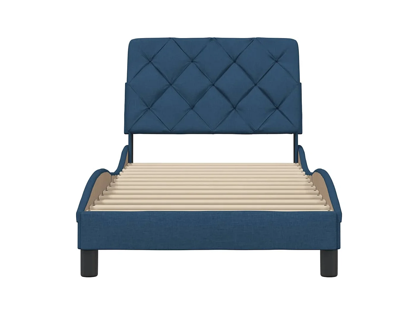 Bettgestell ohne Matratze Blau 80x200 cm Stoff