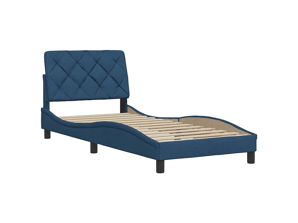Bettgestell ohne Matratze Blau 80x200 cm Stoff