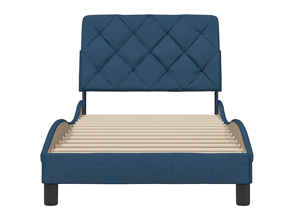 Bettgestell ohne Matratze Blau 80x200 cm Stoff