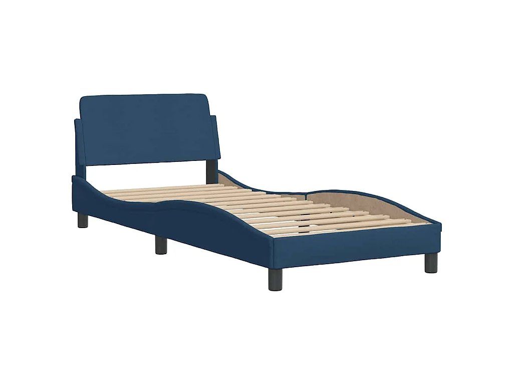 Bettgestell ohne Matratze Blau 80x200 cm Stoff