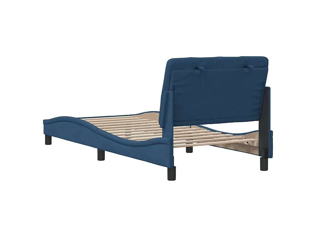 Bettgestell ohne Matratze Blau 80x200 cm Stoff