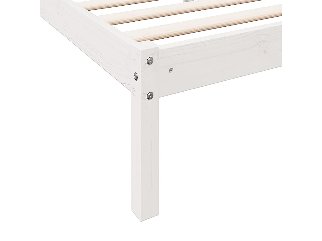 Cadre de lit extra long sans matelas 80x210 cm bois massif pin