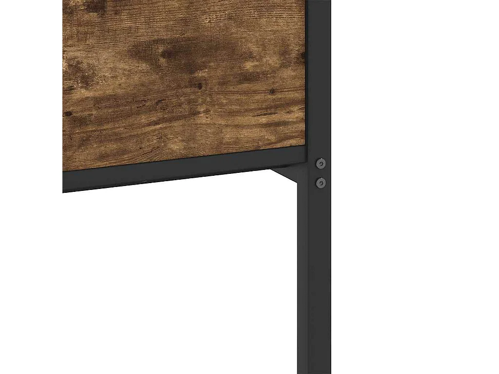 Cadre de lit sans matelas chêne fumé 75x190cm bois d'ingénierie