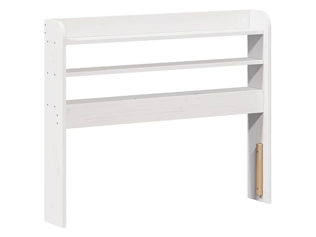 Cadre de lit avec tête de lit blanc 75x190cm bois de pin massif