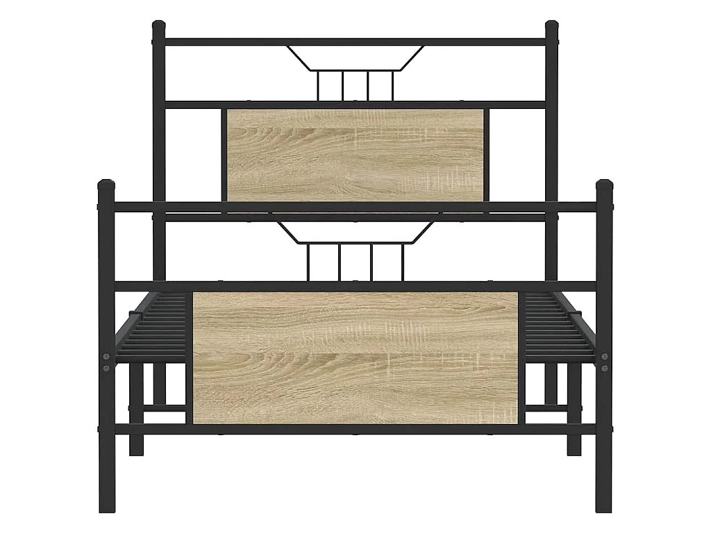 Cadre de lit sans matelas chêne sonoma 75x190 cm