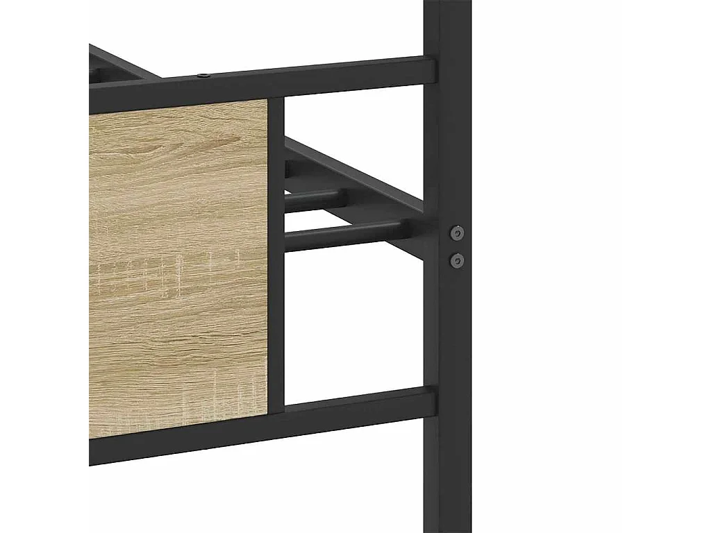 Cadre de lit sans matelas chêne sonoma 75x190 cm