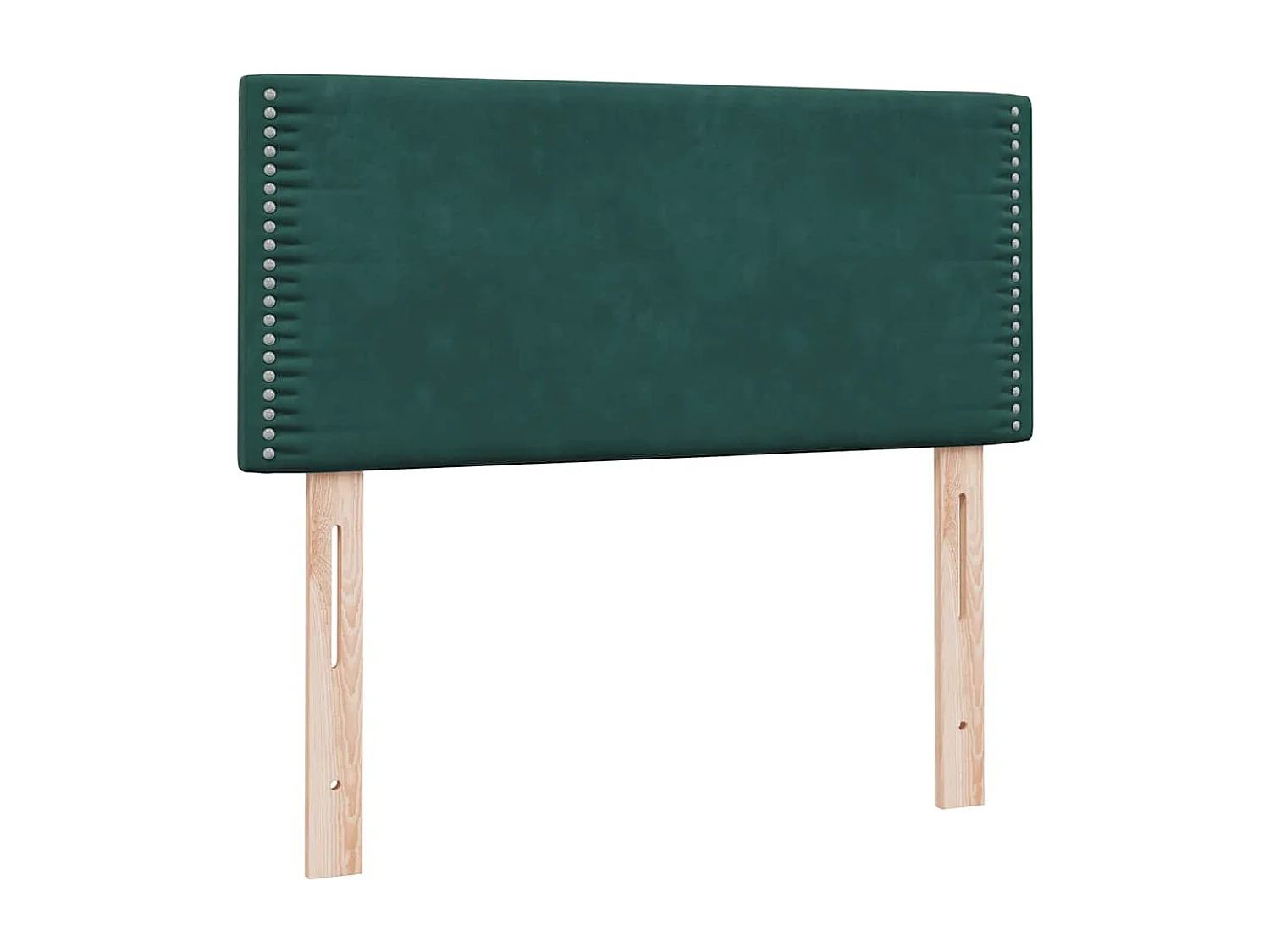 Sommier à lattes de lit et matelas vert foncé 80x220 cm velours