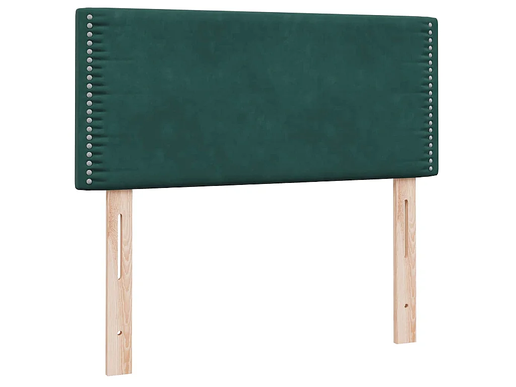 Giroletto a Molle con Materasso Verde Scuro 80x220 cm Velluto