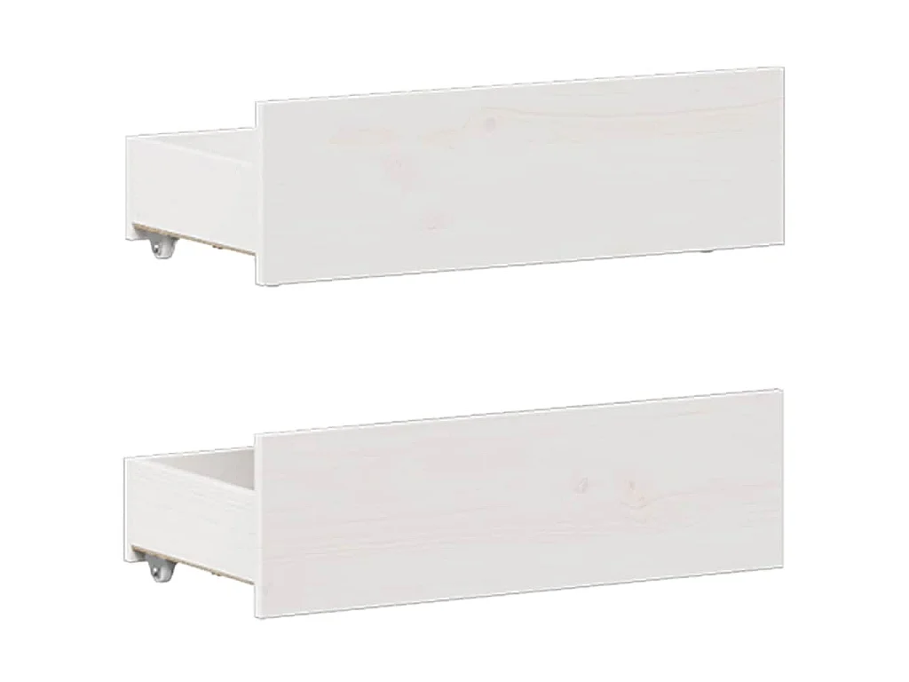 Cadre de lit sans matelas avec tête de lit blanc 135x190 cm pin