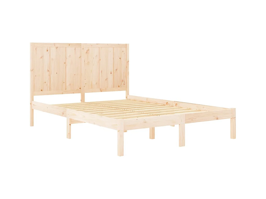 Cadre de lit sans matelas 135x190 cm bois de pin massif