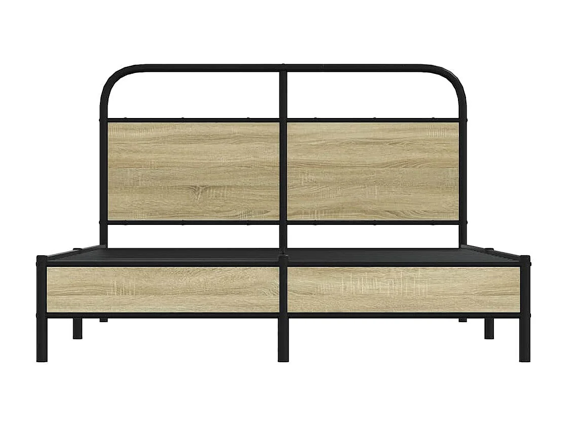 Estrutura cama s/ colchão derivados de madeira carvalho sonoma