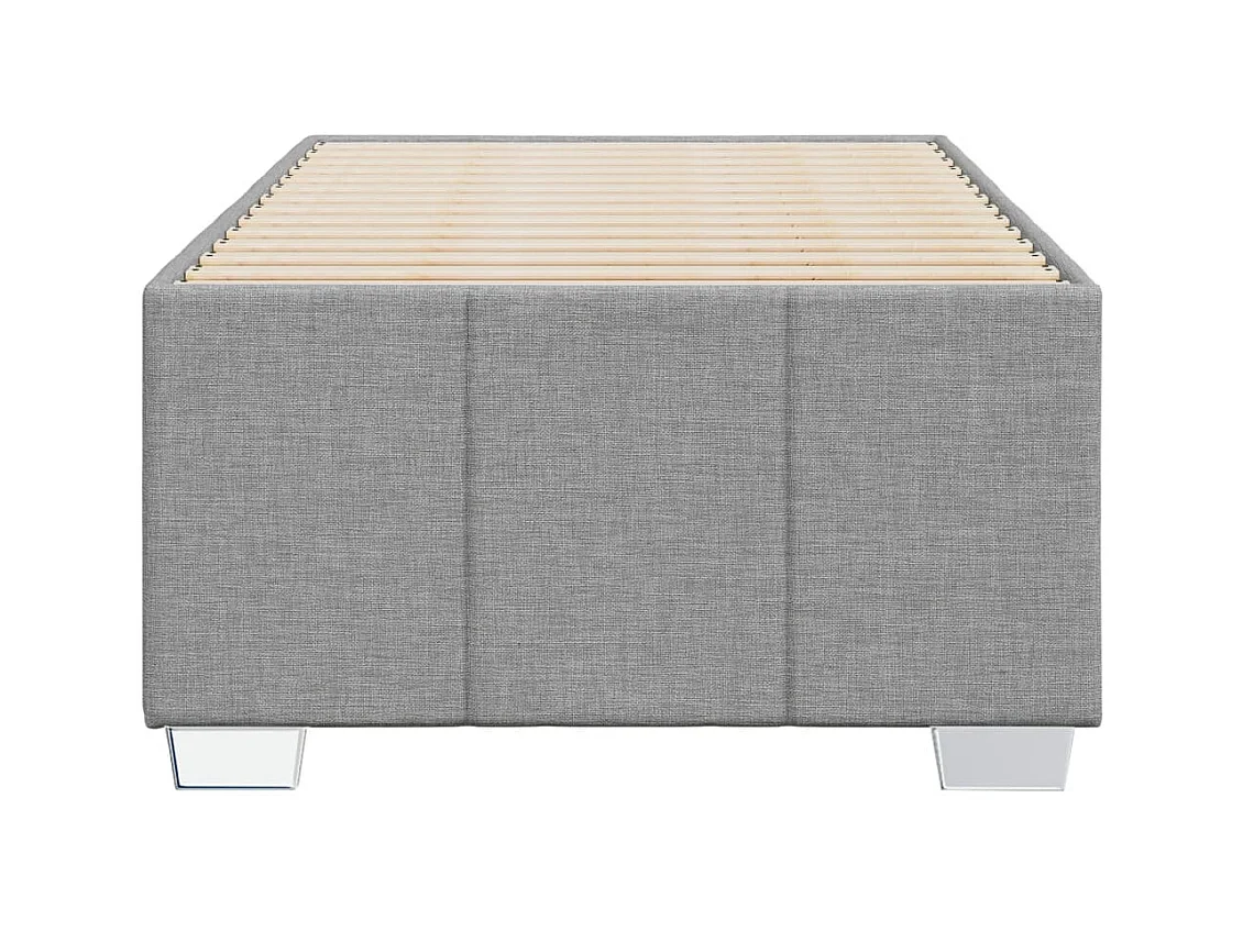 Cadre de lit sans matelas gris clair 80x200 cm tissu