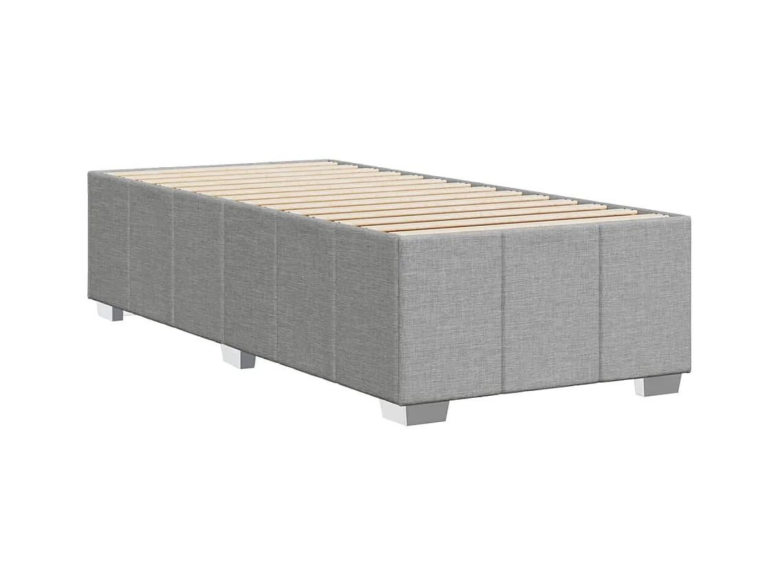 Cadre de lit sans matelas gris clair 80x200 cm tissu