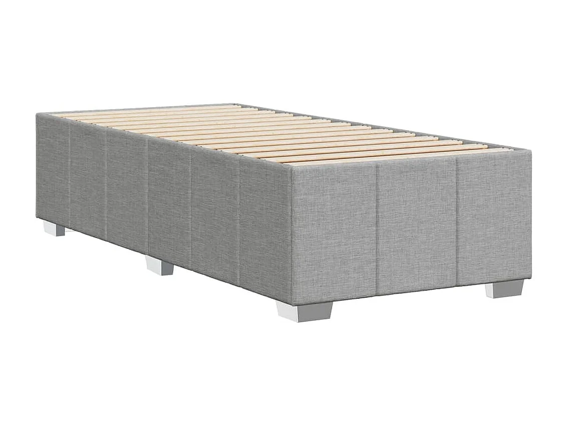 Bettgestell ohne Matratze Hellgrau 80x200 cm Stoff