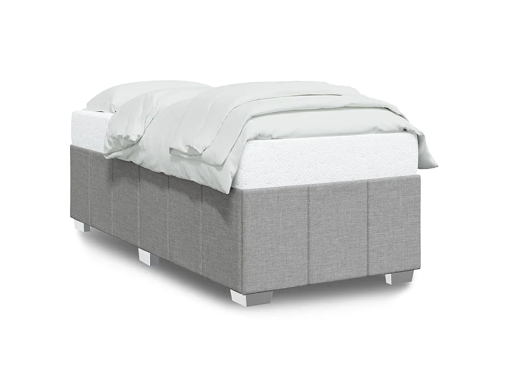 Bedframe zonder matras 80x200 cm stof lichtgrijs