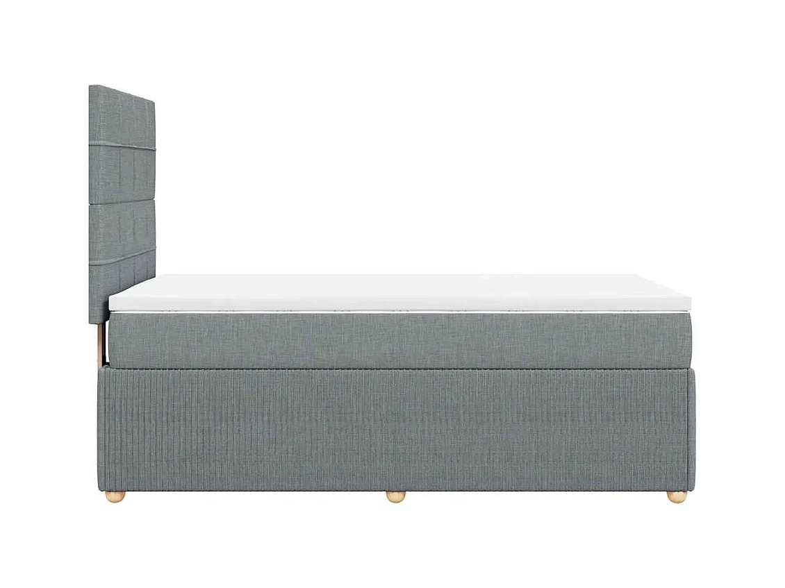 Sommier à lattes de lit avec matelas gris clair 80x200 cm tissu