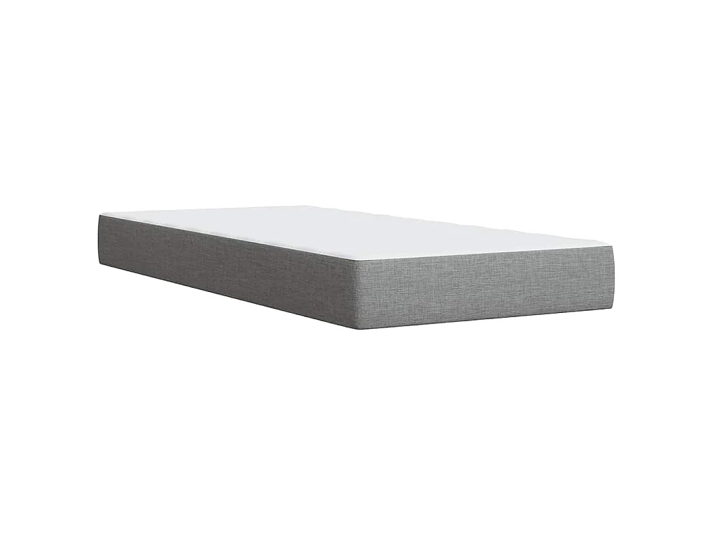 Boxspring met matras stof lichtgrijs 80x200 cm