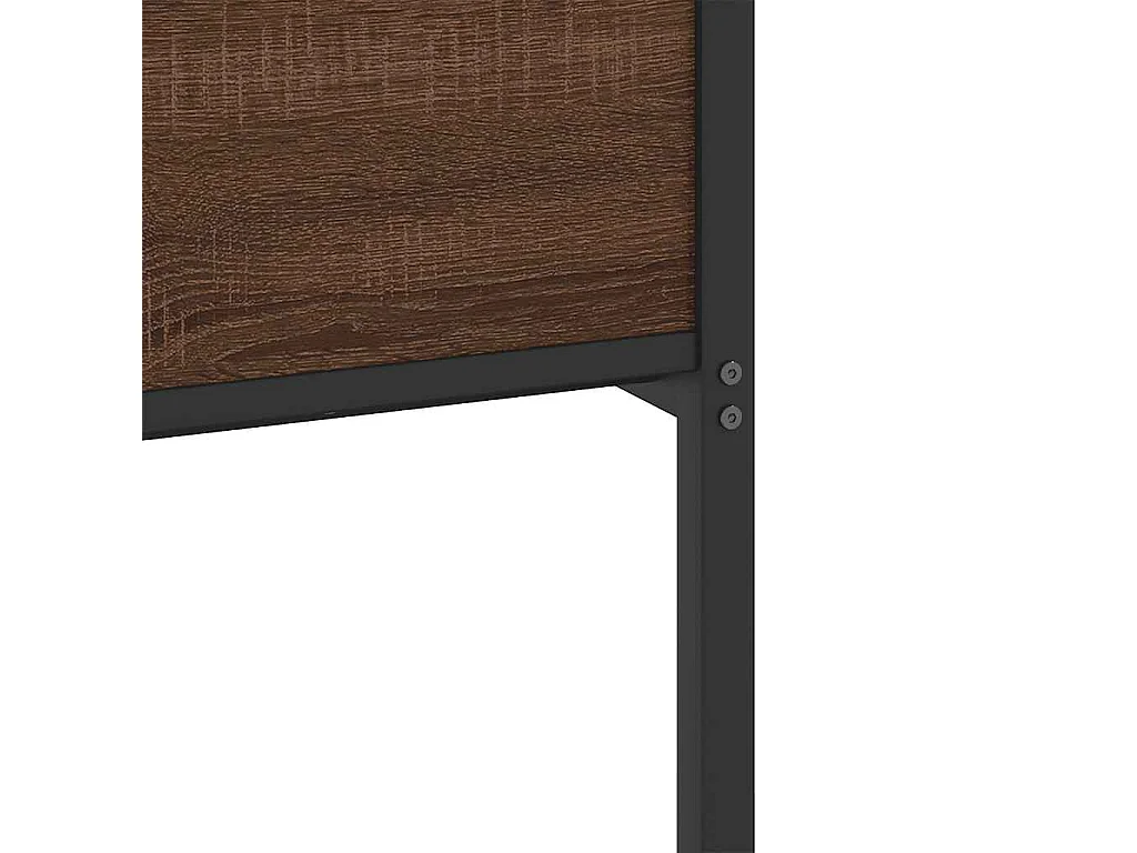 Bedframe zonder matras bewerkt hout bruin eikenkleur 80x200 cm