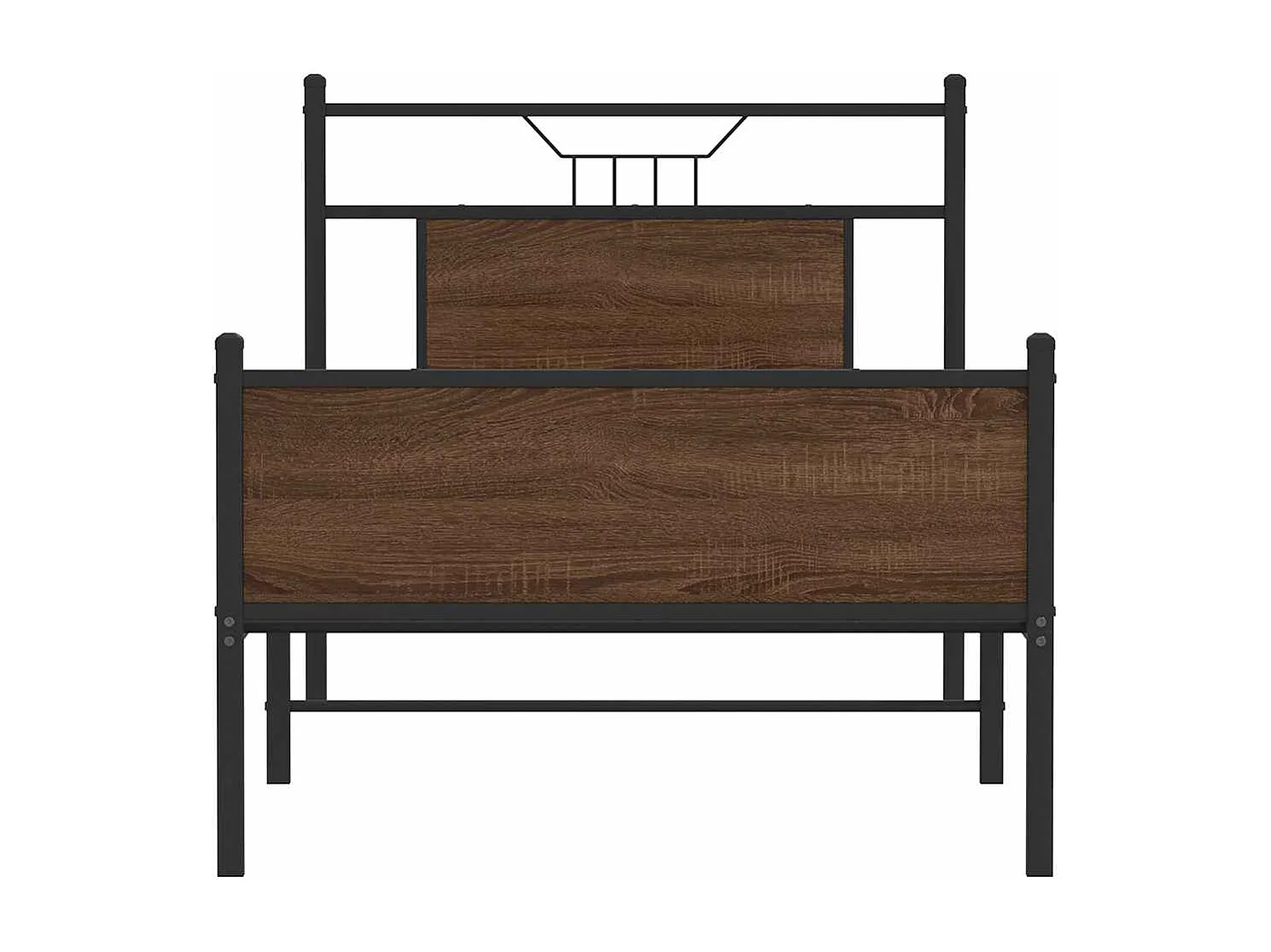 Bedframe zonder matras bewerkt hout bruin eikenkleur 80x200 cm