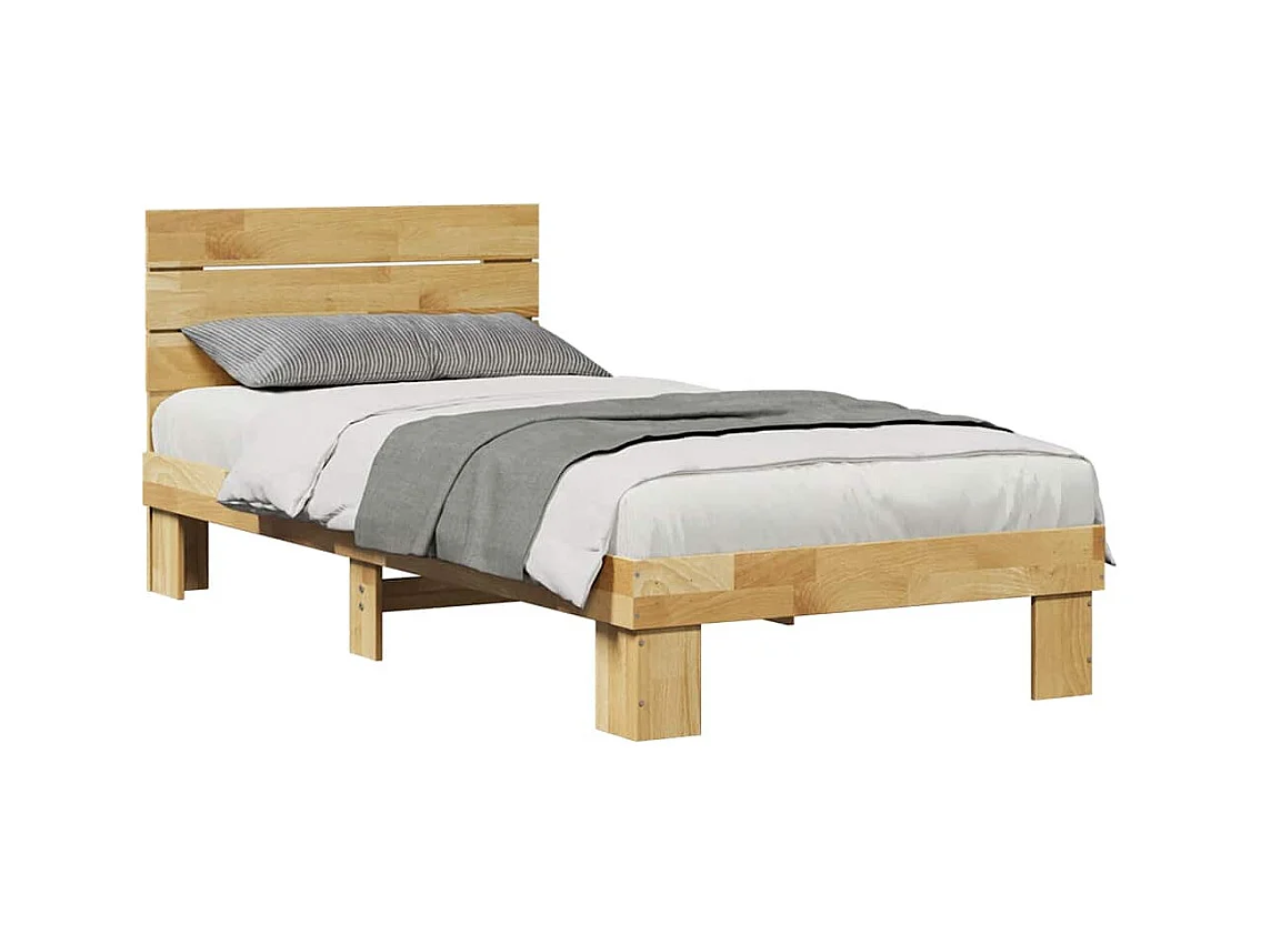 Cadre de lit avec tête de lit sans matelas 75 x 190 cm