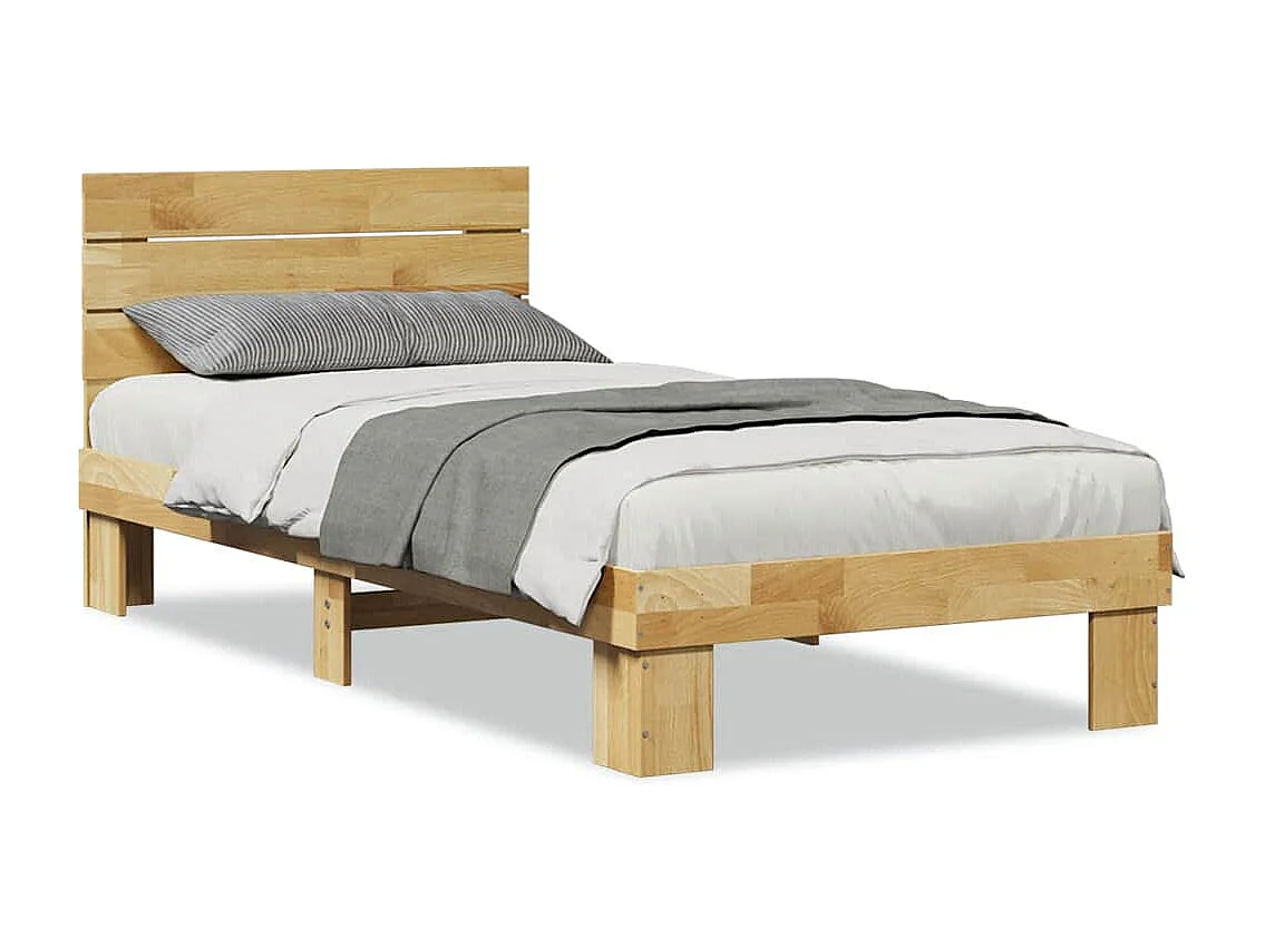 Cadre de lit avec tête de lit sans matelas 75 x 190 cm
