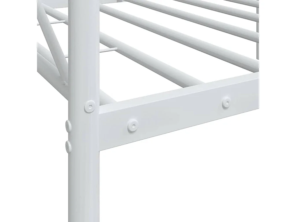 Slaapbank zonder matras 75x190 cm staal wit