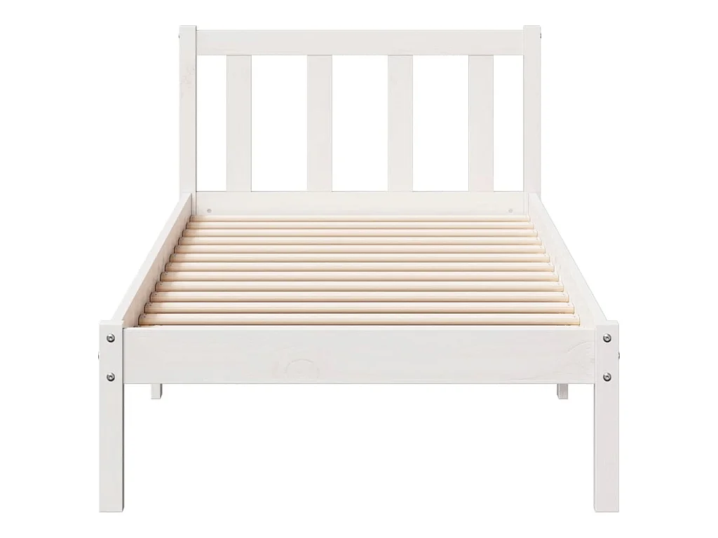 Cadre de lit extra long sans matelas 80x220 cm bois massif pin